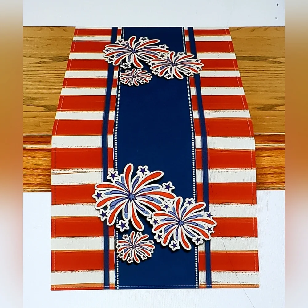 NWT!🎆✨ Festive USA Table Runner 13x72 - Picture 2 of 3